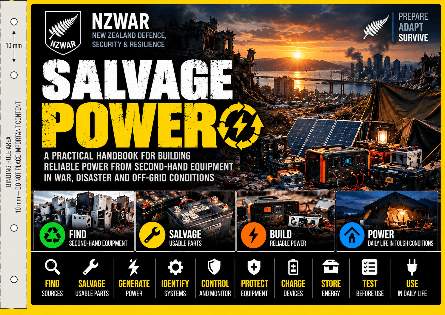 Cover: SALVAGE POWER — Emergency Off-Grid Power Handbook