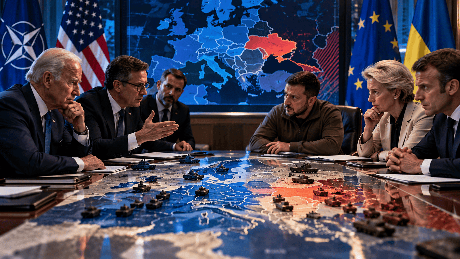 NATO Russia war risks and European security strategy illustrated through a diplomatic meeting
